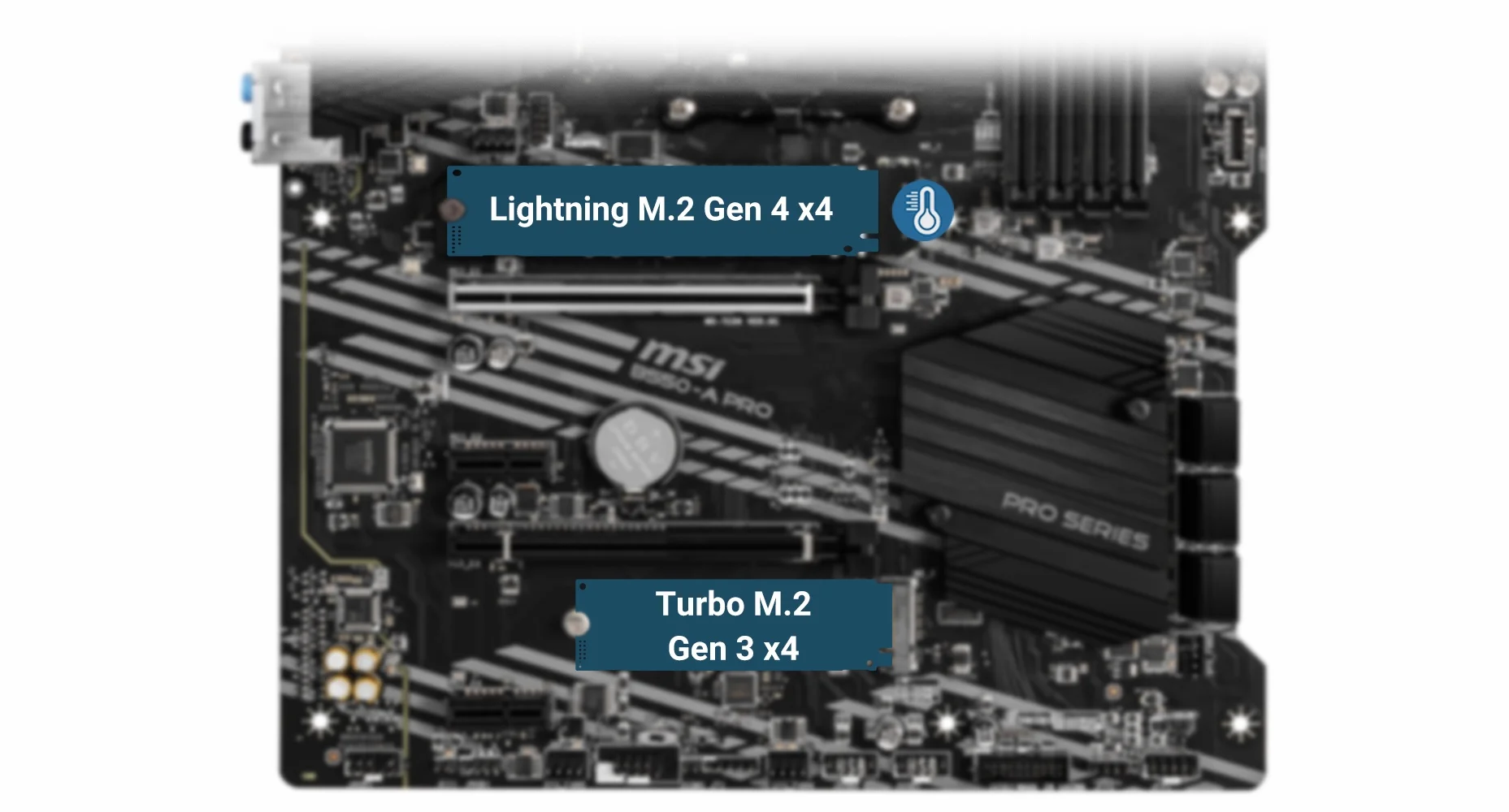 B550-A PRO MSI B550-A PRO LIGHTNING GEN4 M.2 WITH M.2 SHIELD FROZR