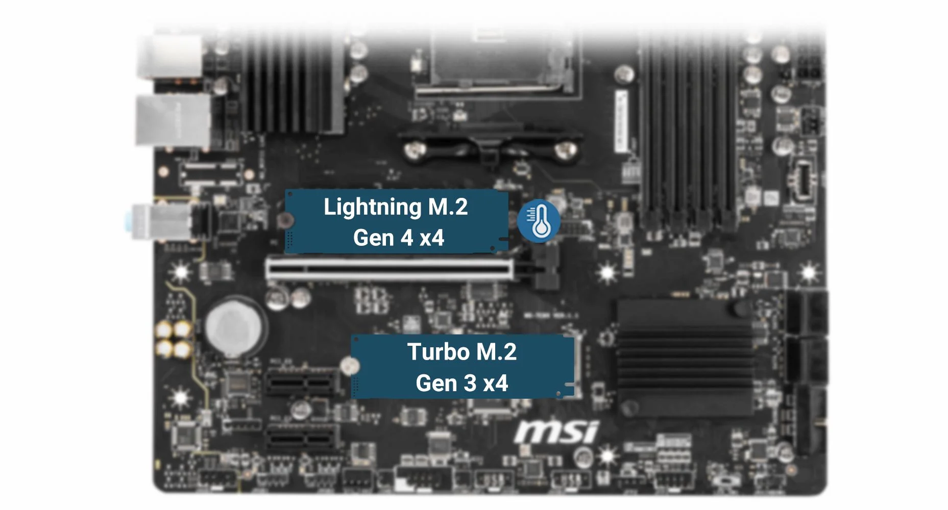 B550M PRO-VDH MSI B550M PRO-VDH LIGHTNING GEN4 M.2 WITH M.2 SHIELD FROZR