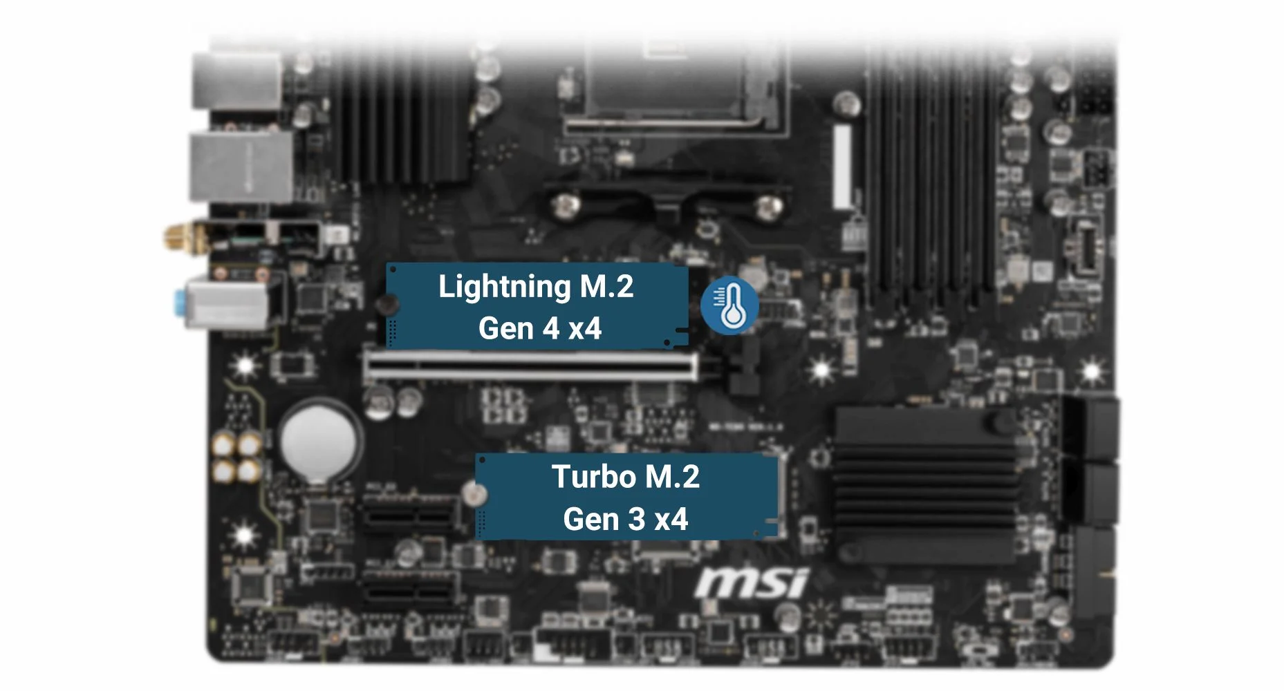 B550M PRO-VDH WIFI MSI B550M PRO-VDH WIFI LIGHTNING GEN4 M.2 WITH M.2 SHIELD FROZR