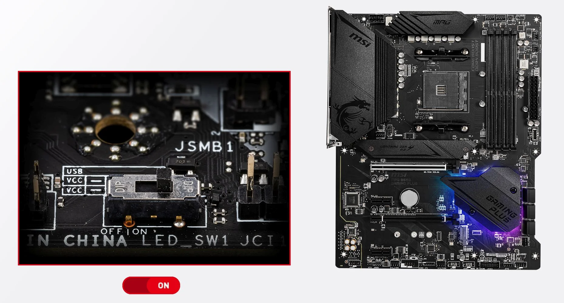 MPG B550 GAMING PLUS MSI MPG B550 GAMING PLUS EZ LED CONTROL