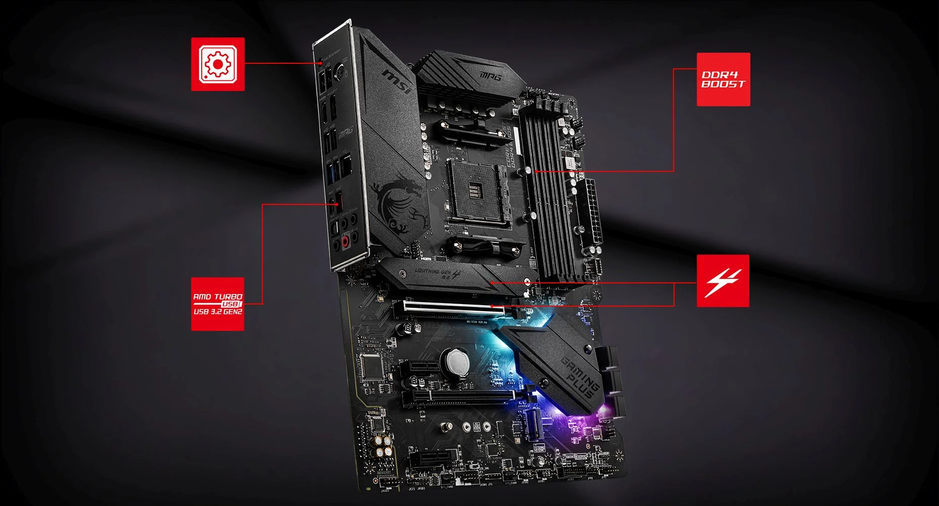 MPG B550 GAMING PLUS MSI MPG B550 GAMING PLUS LIGHTNING overview
