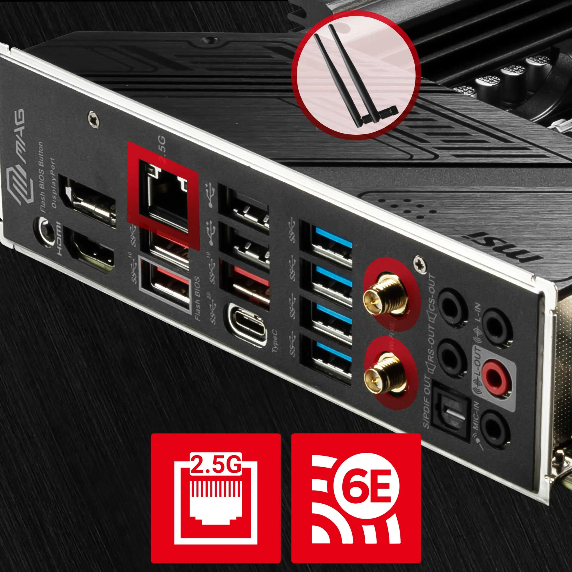 Document Wi-Fi 6E & Bluetooth 5.2 2.5G LAN: Realtek RTL8125BG 2.5Gbps LAN denetleyicisi,
