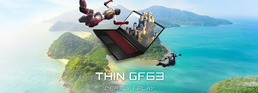 THIN GF63 12UCX-1099XTR thin gf63 12ucx 1099xtr oyunun ustasi ol