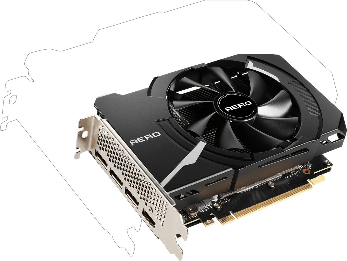 GeForce RTX 3060 Ti AERO ITX DESIGNED FOR BETTER DISSIPATION