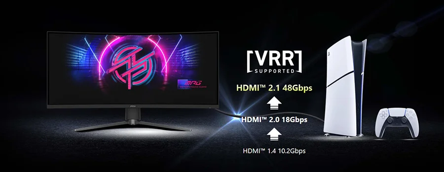 mpg 346cqrf x24 konsol modu hdmi 2 1