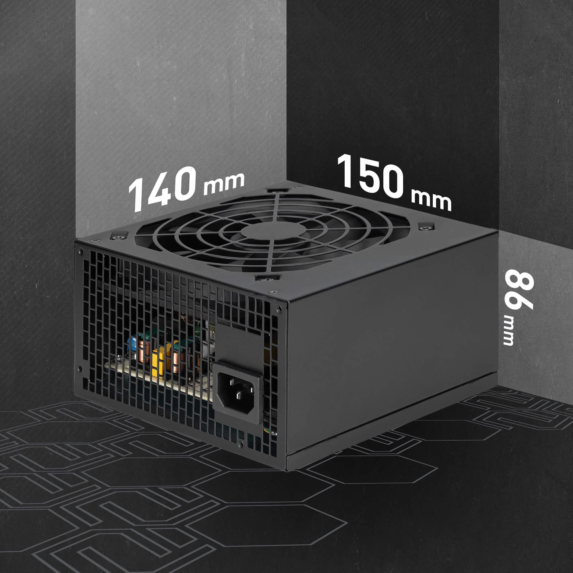 Document Boyutlar 140 mm uzunluk ve 150 mm geni�li�i ile kompakt ATX form fakt�r�ne sahip