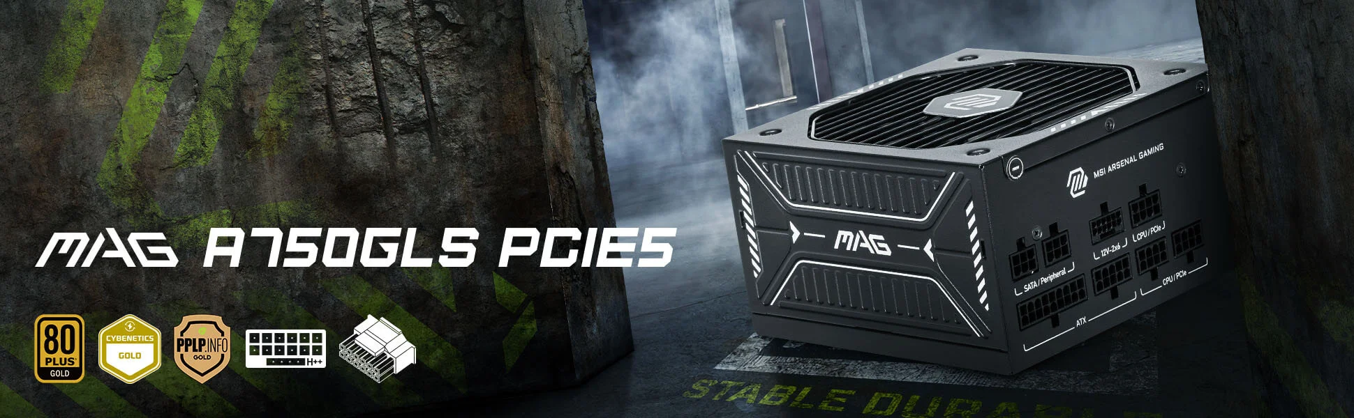Document Dayan�kl� ve Sessiz MAG A750GLS PCIE5 g�� kayna�� 80 PLUS Gold sertifikal� g�� v