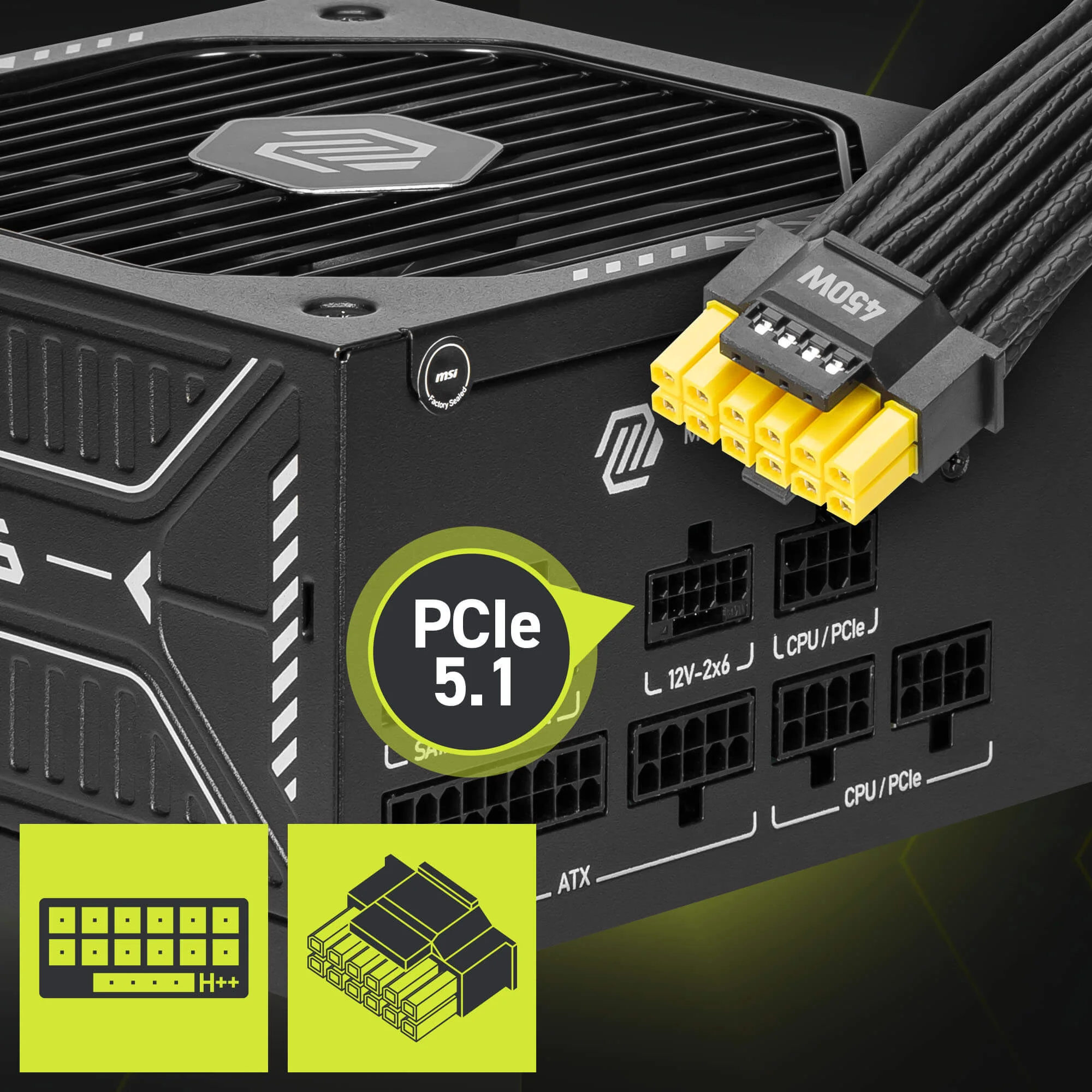 Document PCIe 5.1 GPU Deste�i (Yerle�ik 16-pin Konnekt�r�) 16-pin (12V-2x6) PCIe konnekt�