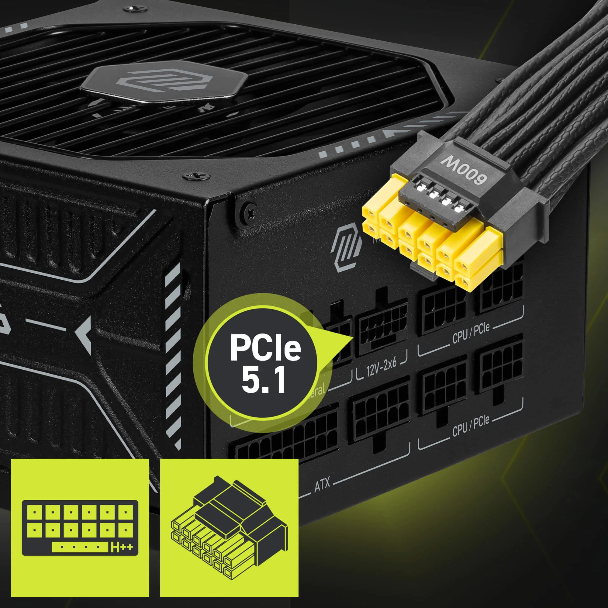 Document PCIe 5.1 GPU Deste�i (Yerle�ik 16-pin Konnekt�r�) Bu PSU, Yerle�ik 16 pin (12V2x