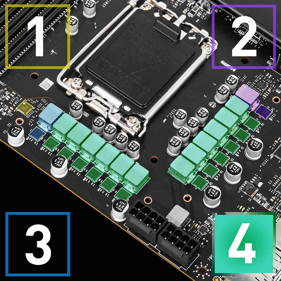 MAG B660M MORTAR DDR4 12+1+1 DUET RAIL G�� S�STEM� �ift 8 pin g�� konnekt�r� ve �zel Core Boost Teknol