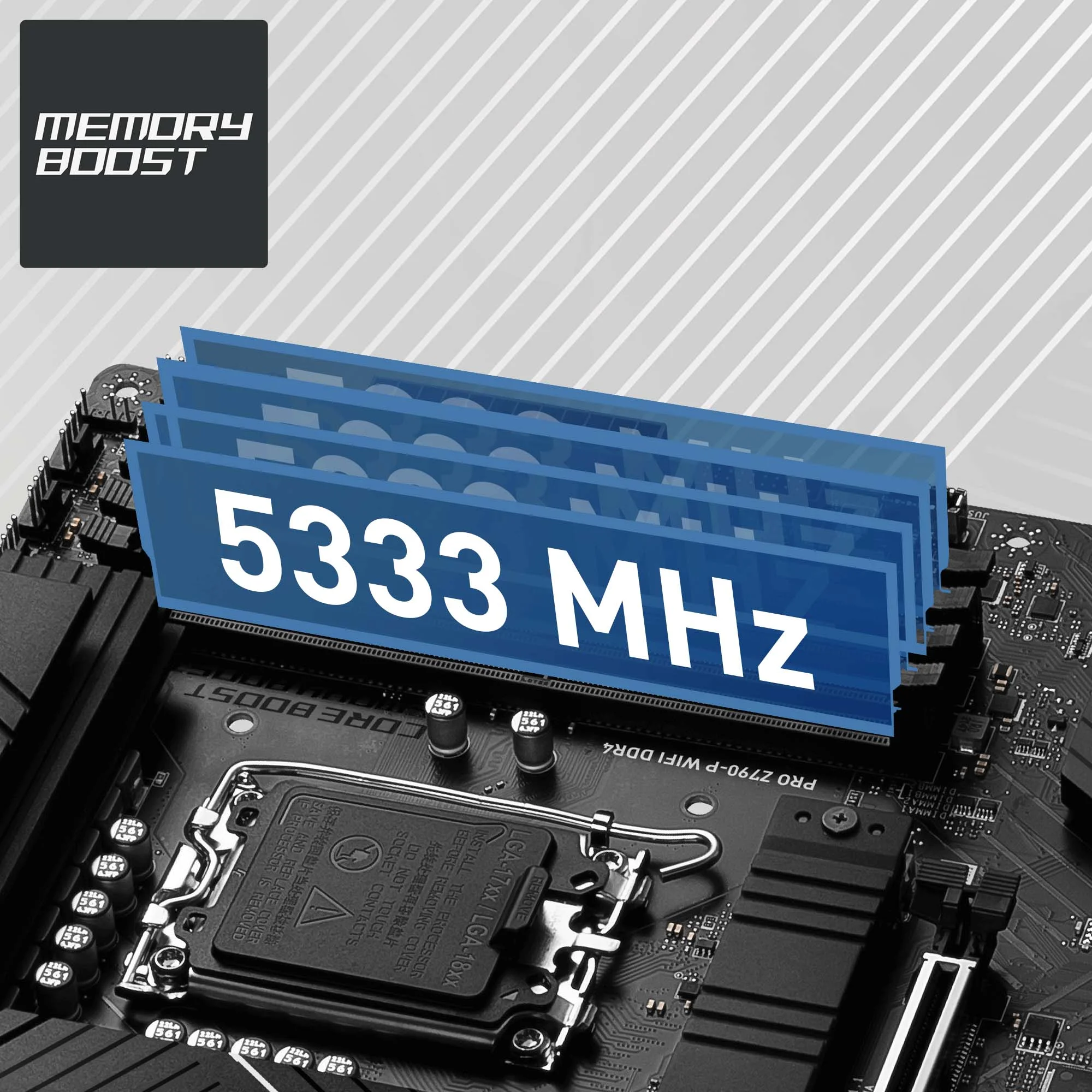 Document 4 x DDR4 Dual Channel (5333 MHz OC) Memory Boost: Tamamen izole edilen DDR devre