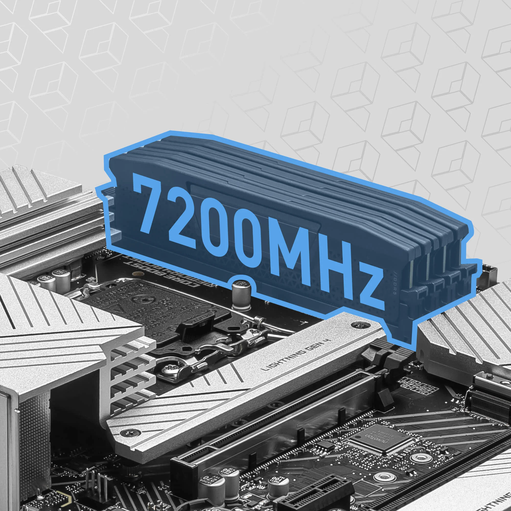 Document 4 x DDR5 Dual Channel (7200 MHz OC) Memory Boost: Tamamen izole edilen DDR devre