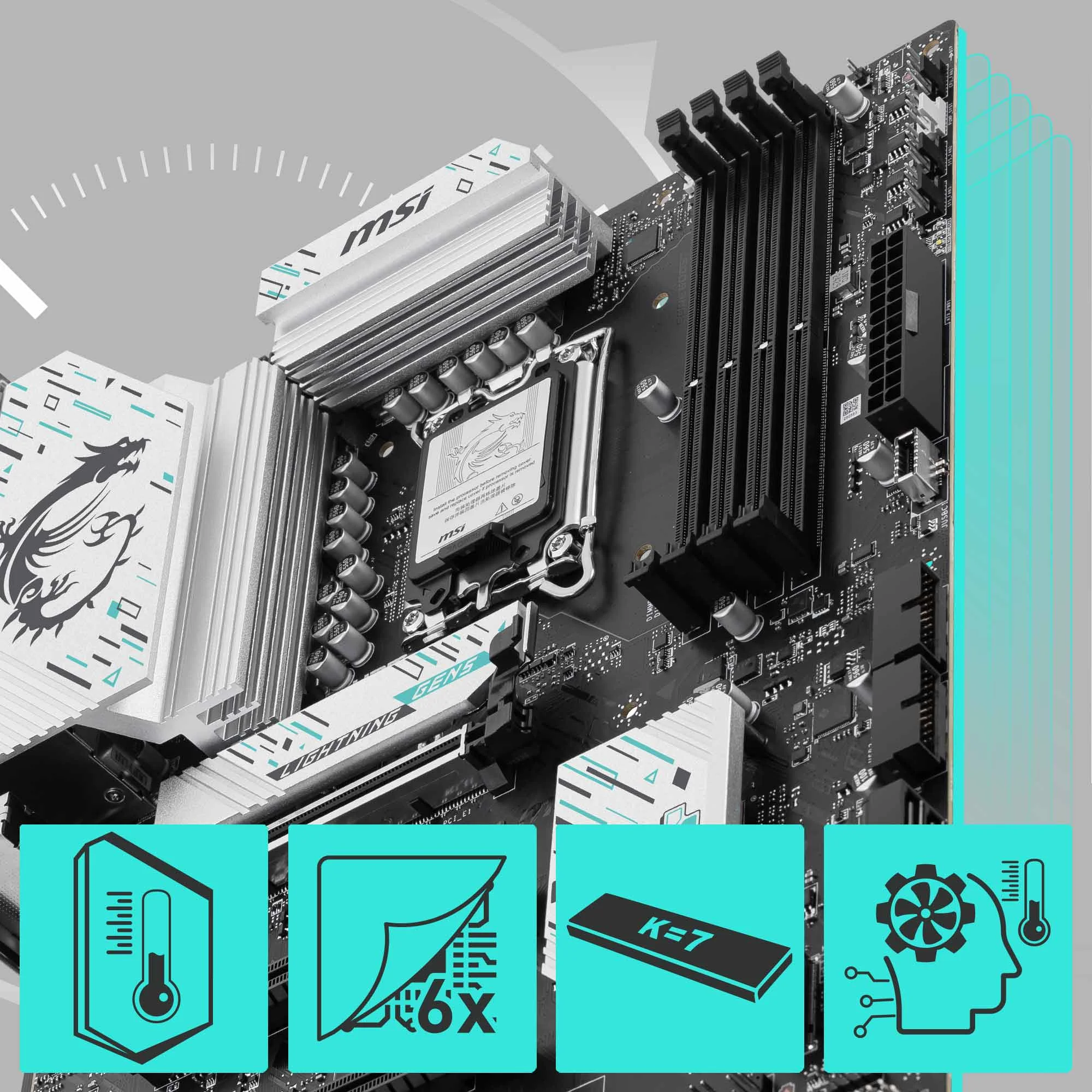 Document Frozr Tasar�m� Frozr Guard: Geni�letilmi� Heatsink tasar�m�, 7W/mK MOSFET termal