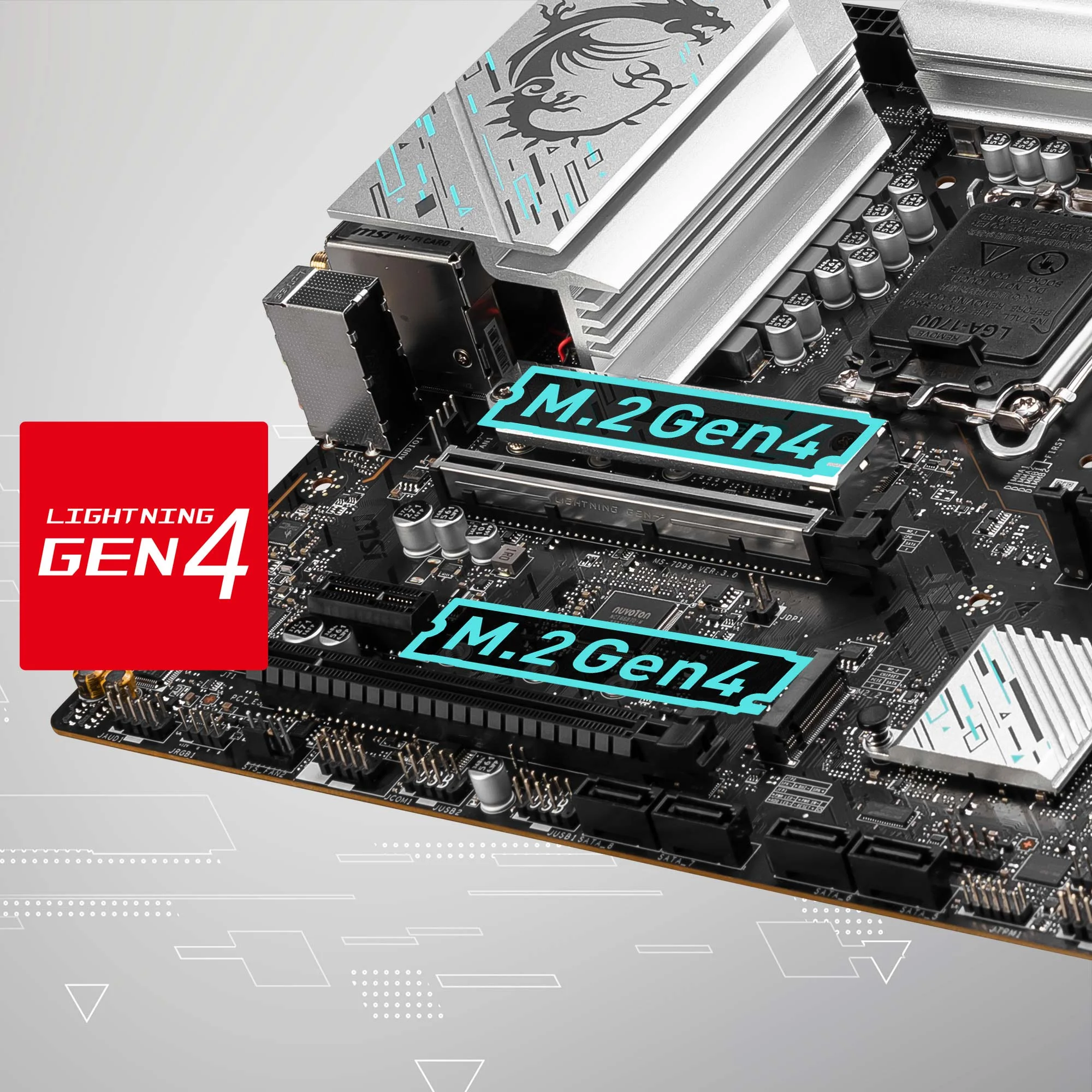 Document Gen4 M.2 Connectors PRO B760M GAMING OLUS WIFI anakart MSI'�n Gen4 M.2 slotlar�