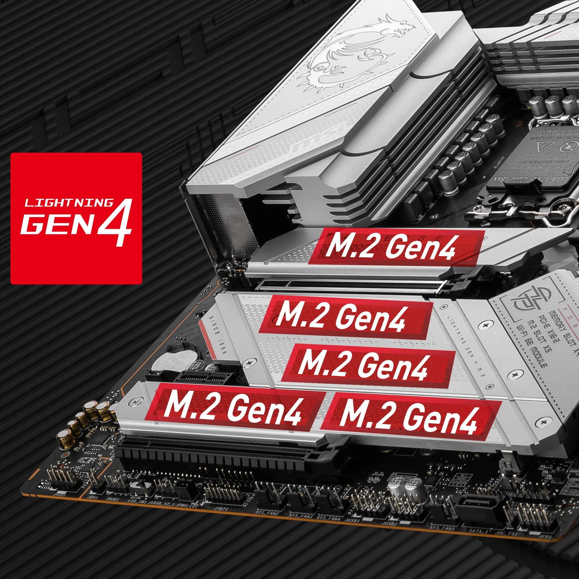 Document Gen4 M.2 Konnekt�rleri MPG Z790 EDGE WIFI DDR4 anakart, MSI'�n Gen4 M.2 yuvalar�