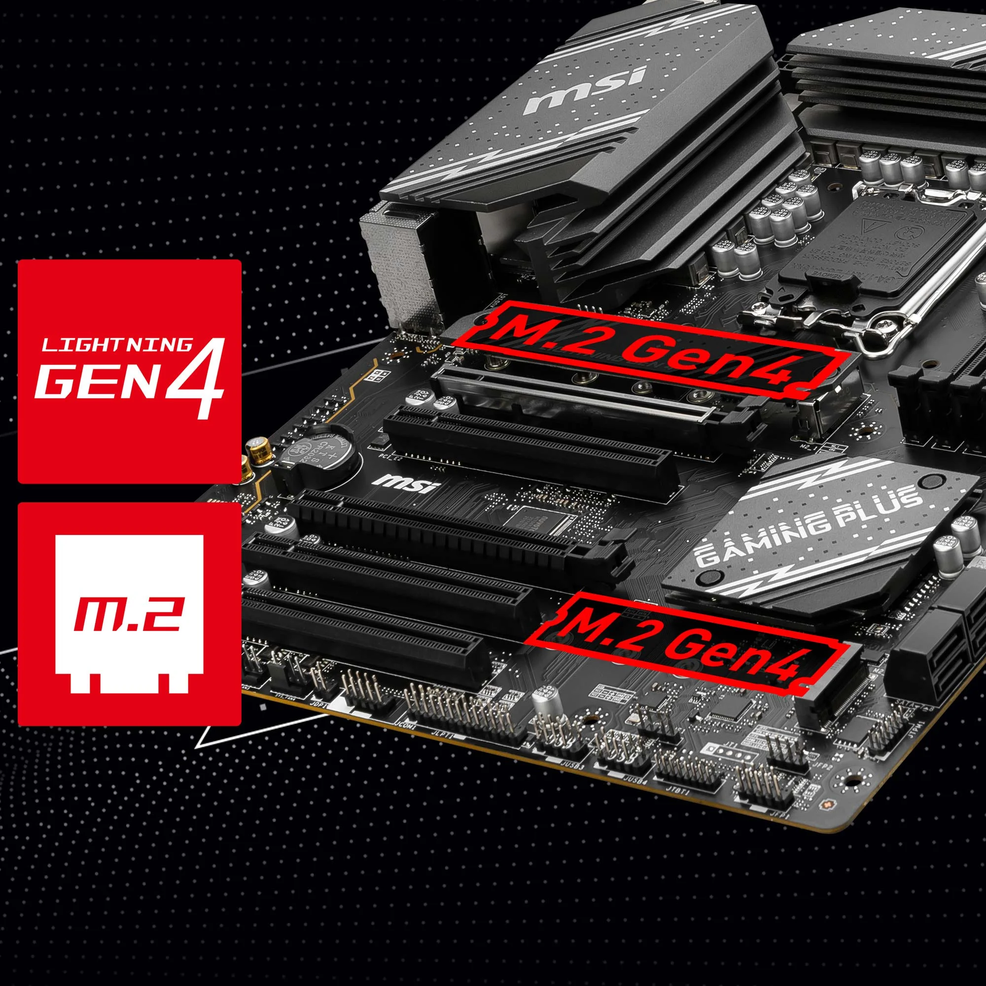 Document Gen4 M.2 Konnekt�rleri PRO B760 GAMING OLUS WIFI anakart MSI'�n Gen4 M.2 slotlar
