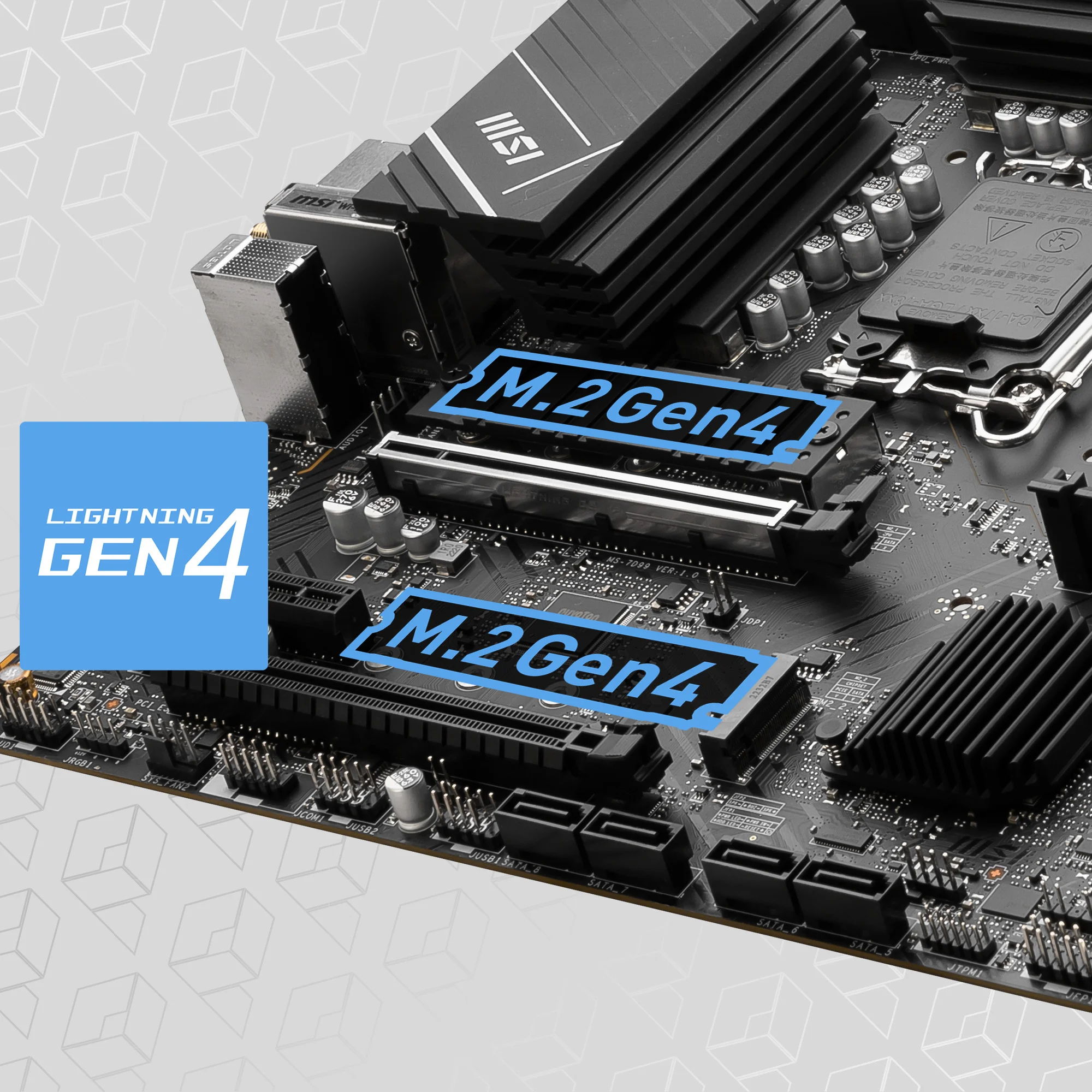 Document Gen4 M.2 Konnekt�rleri PRO B760M-A WIFI DDR4 anakart MSI'�n Gen4 M.2 slotlar� il