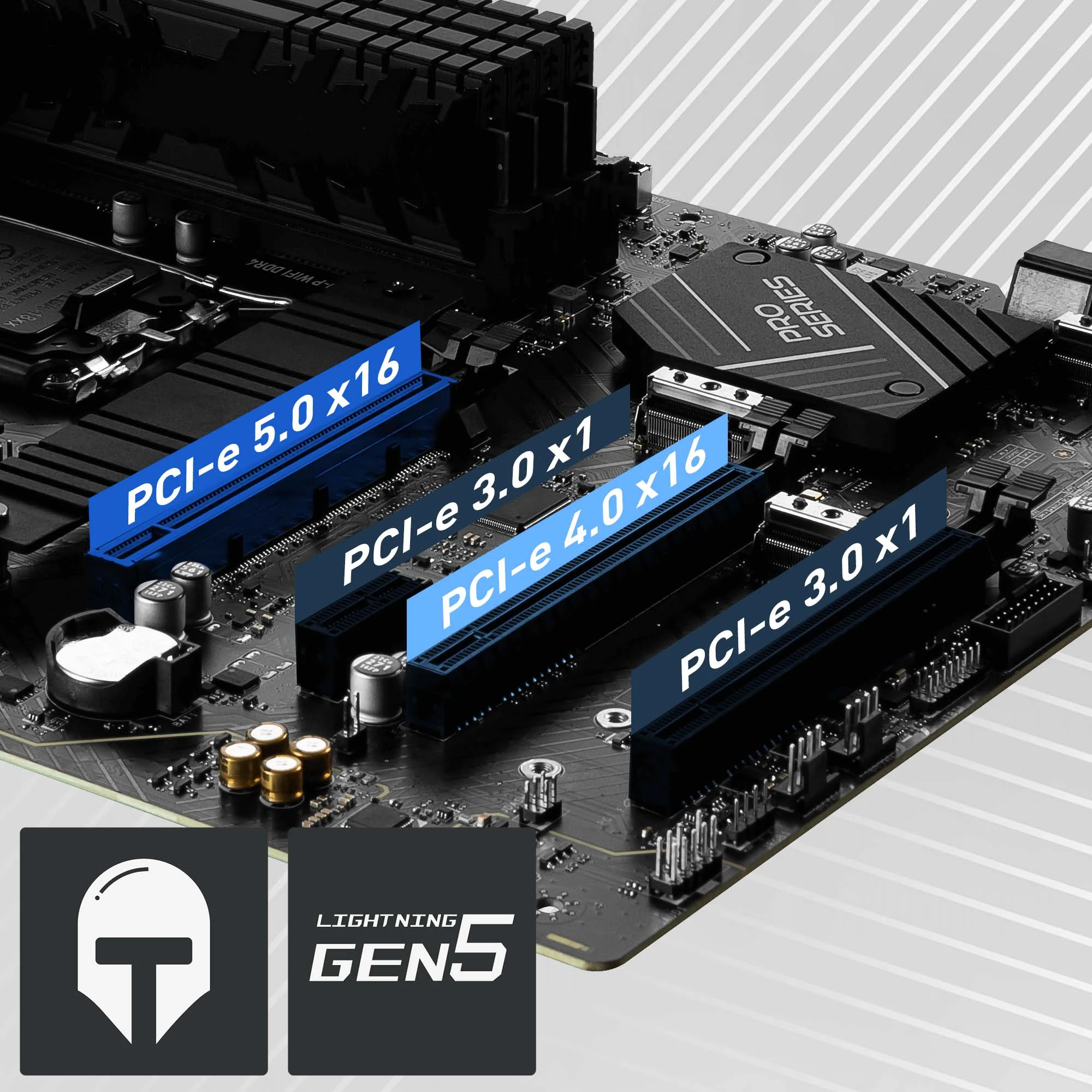 Document G��LEND�R�LEN PCI-e 5.0 x16 Slotu MSI PCI Express Steel Armor yuvalar�, a��r gra