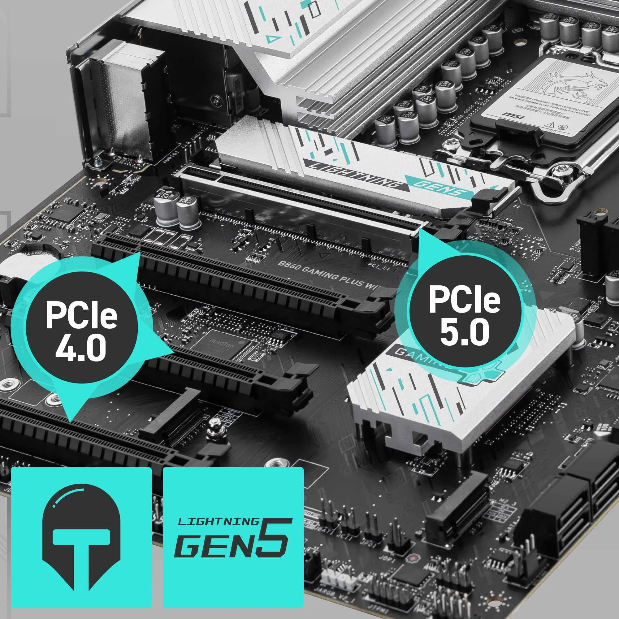 Document G��lendirilmi� PCIe 5.0 x16 Slotu MSI PCI Express Steel Armor yuvalar�, a��r gra