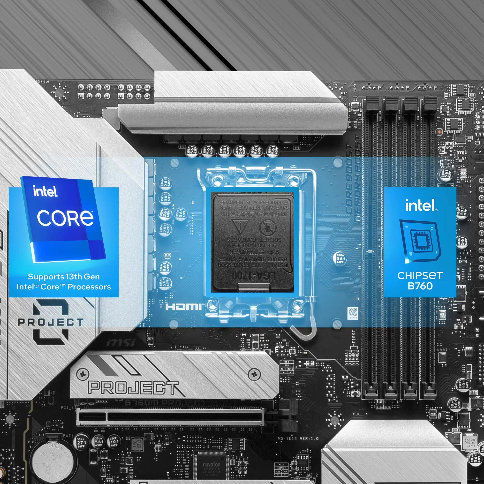 Document Intel Core 12. & 13. Nesil ��lemcileri (LGA 1700) destekler B760M PROJECT ZERO a