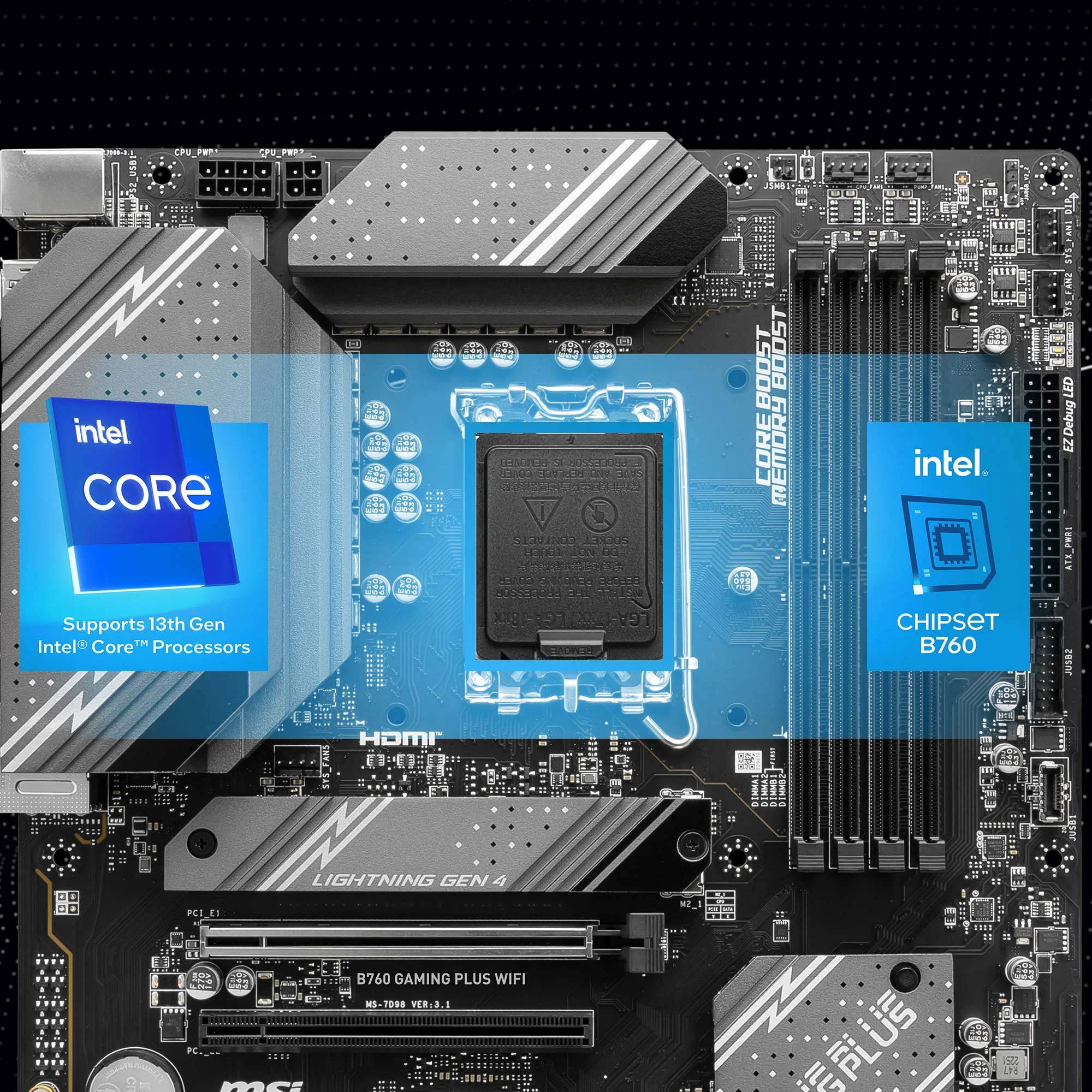 Document Intel Core 12 ve 13.Nesil ��lemcileri destekler B760 GAMING PLUS WIFI anakart 12