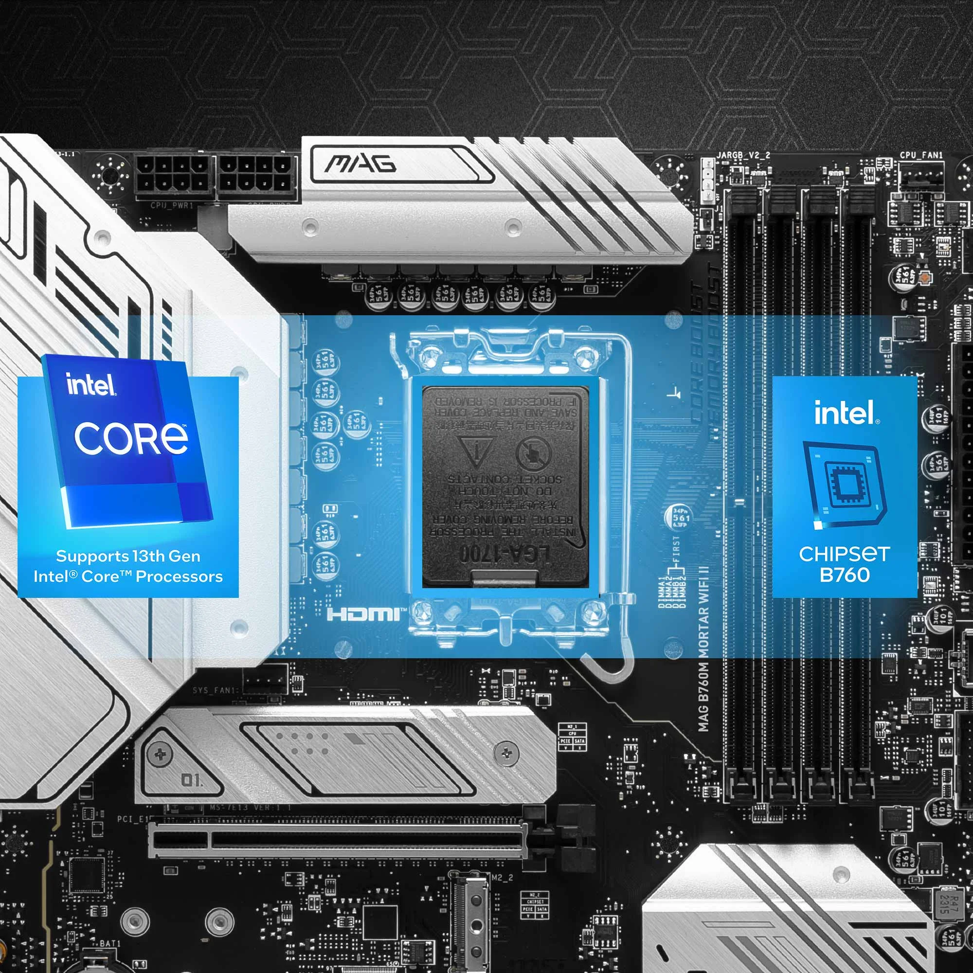 Document Intel Core 12 ve 13.Nesil ��lemcileri destekler MAG B760M MORTAR WIFI anakart 12