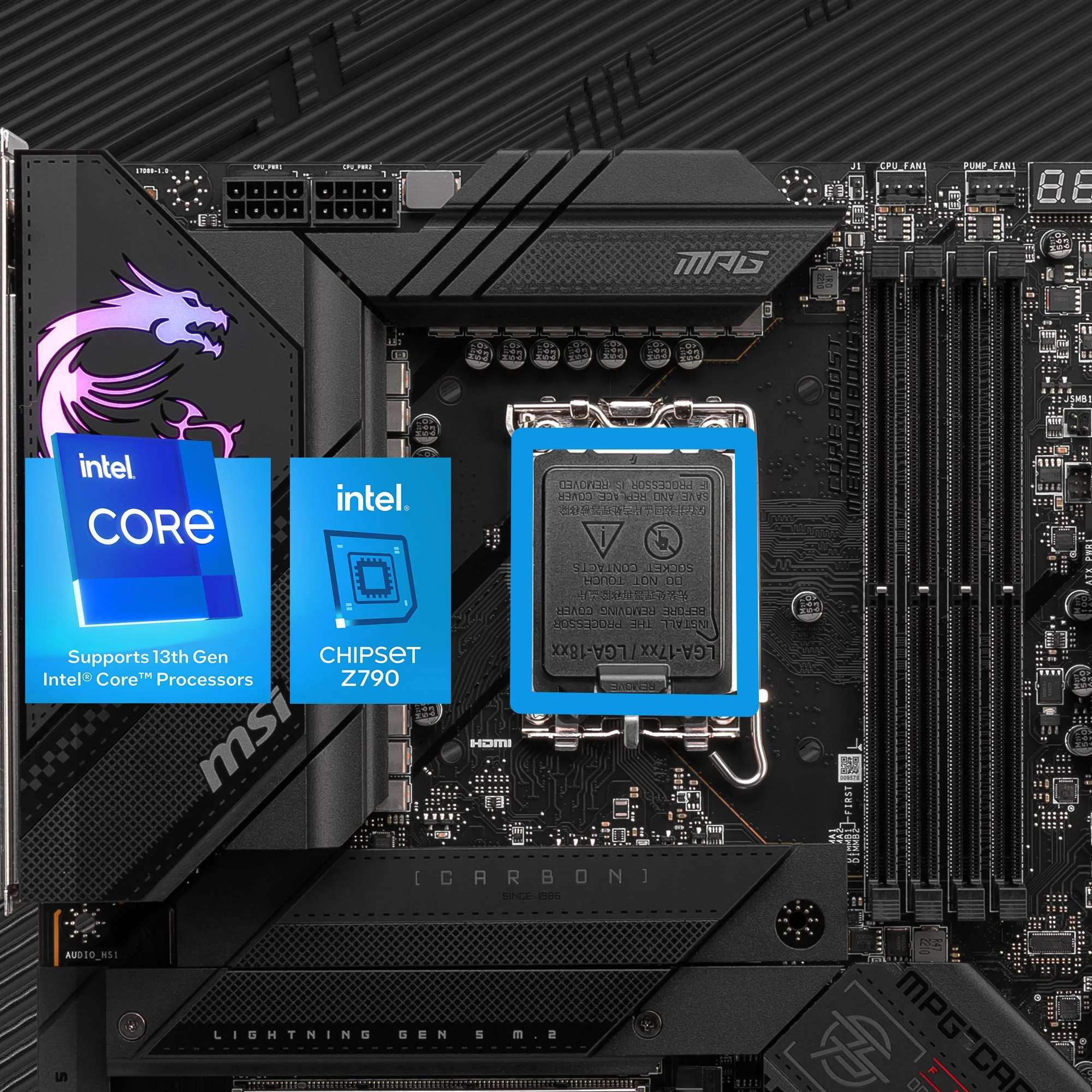Document Intel Core 12. ve 13. Nesil ��lemcileri destekler MPG Z790 CARBON WIFI anakart,
