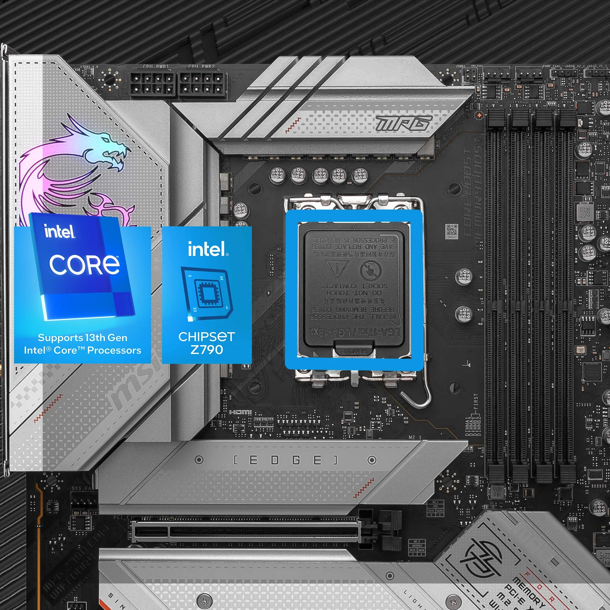 Document Intel Core 12. ve 13. Nesil ��lemcileri destekler MPG Z790 EDGE WIFI DDR4 anakar