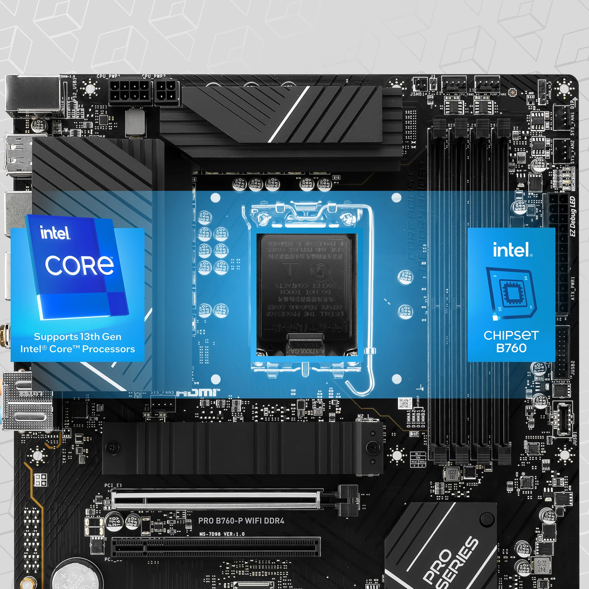 Document Intel Core 12 ve 13.Nesil ��lemcileri destekler PRO B760-P WIFI DDR4 anakart 12