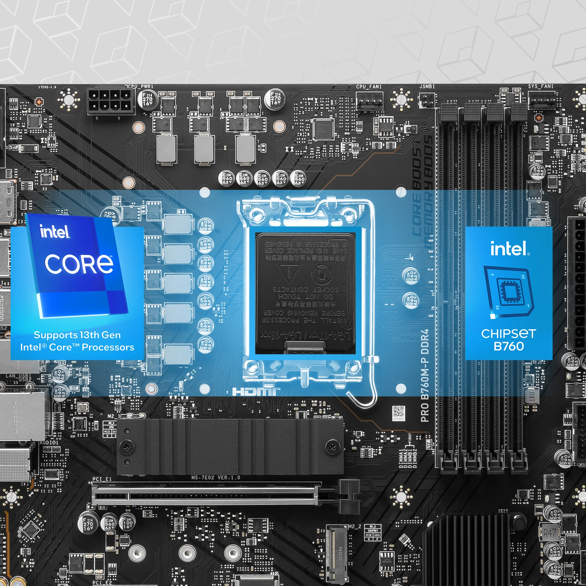 Document Intel Core 12 ve 13.Nesil ��lemcileri destekler PRO B760M-P DDR4 anakart 12 ve 1