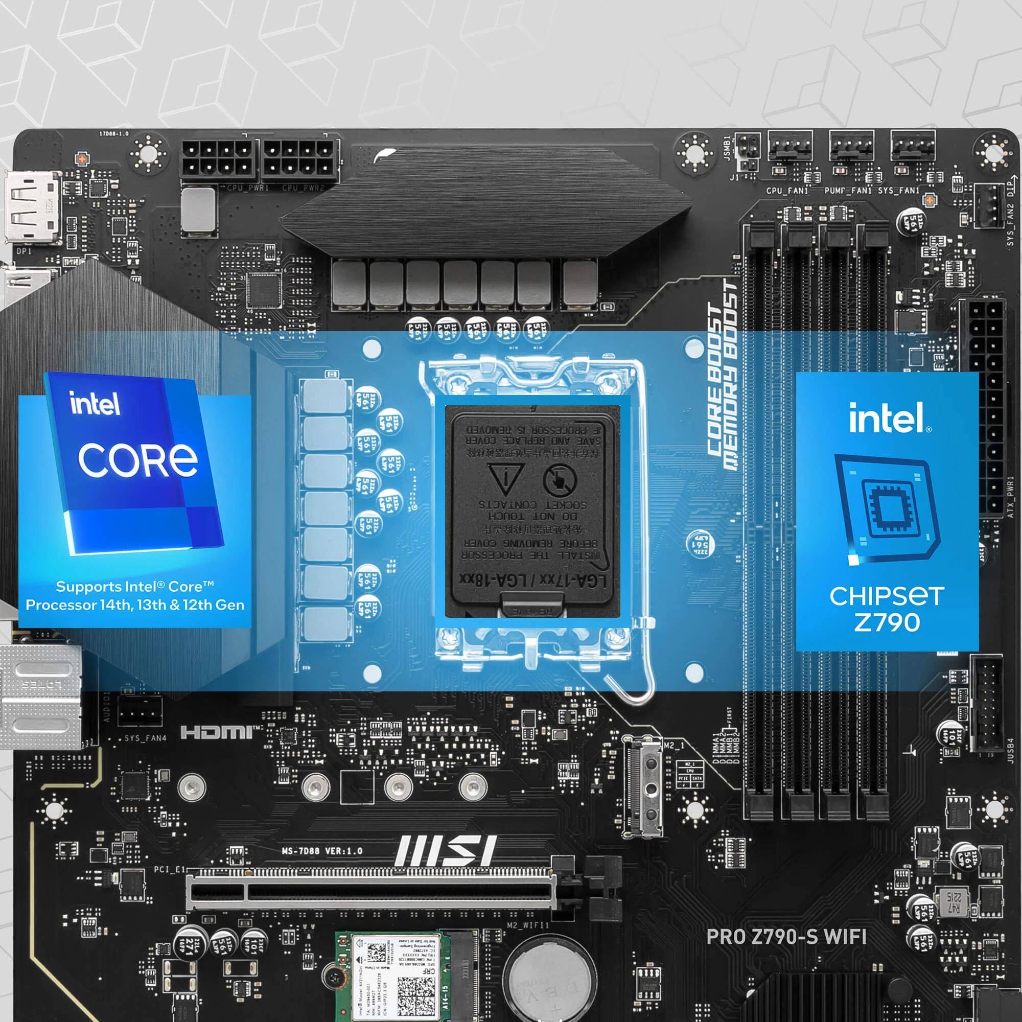 Document Intel Core 12. ve 13. Nesil ��lemcileri destekler PRO Z790-S WIFI anakart, 12. v