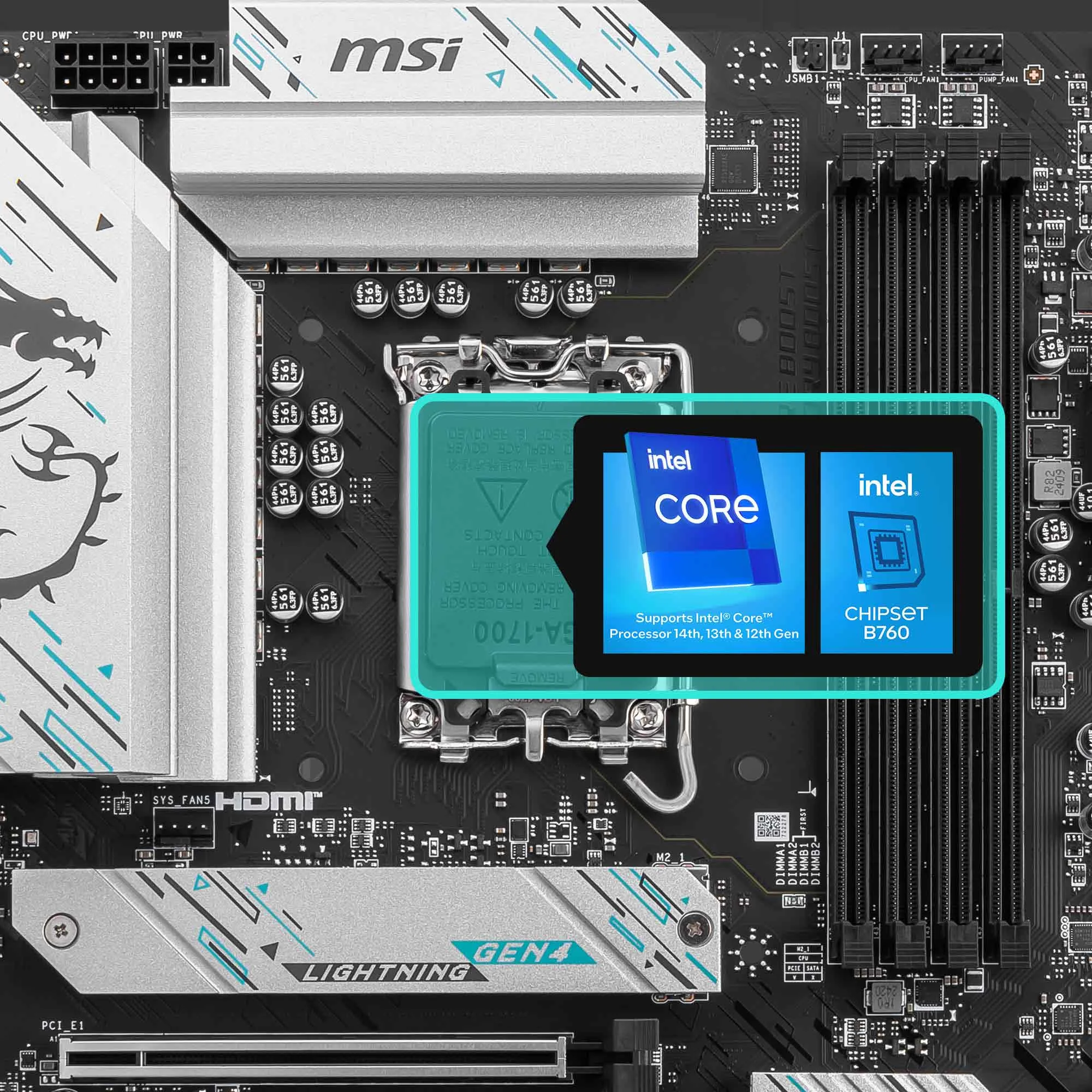 Document Intel Core 14., 13. & 12.Nesil ��lemcileri destekler B760 GAMING PLUS WIFI DDR4