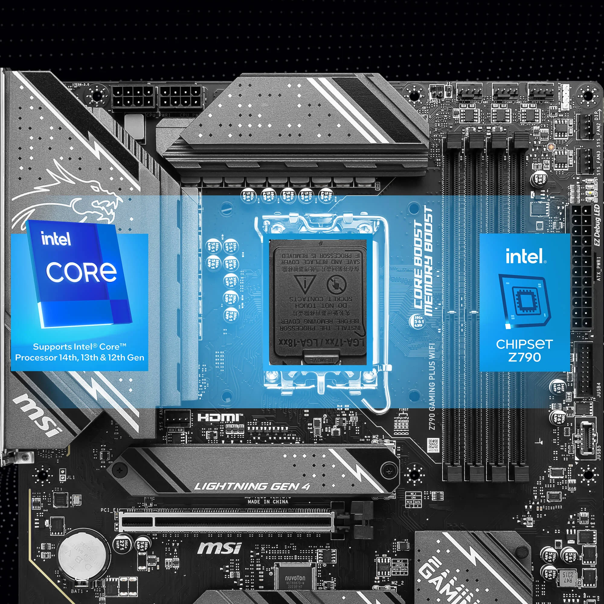 Document Intel Core 14th, 13th & 12th Nesil ��lemcileri Destekler Z790 GAMING PLUS WIFI a