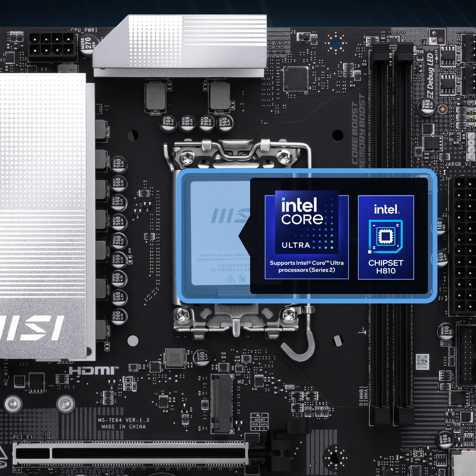 Document Intel Core Ultra Processors (Series 2) destekler PRO H810M-B anakart Intel Core