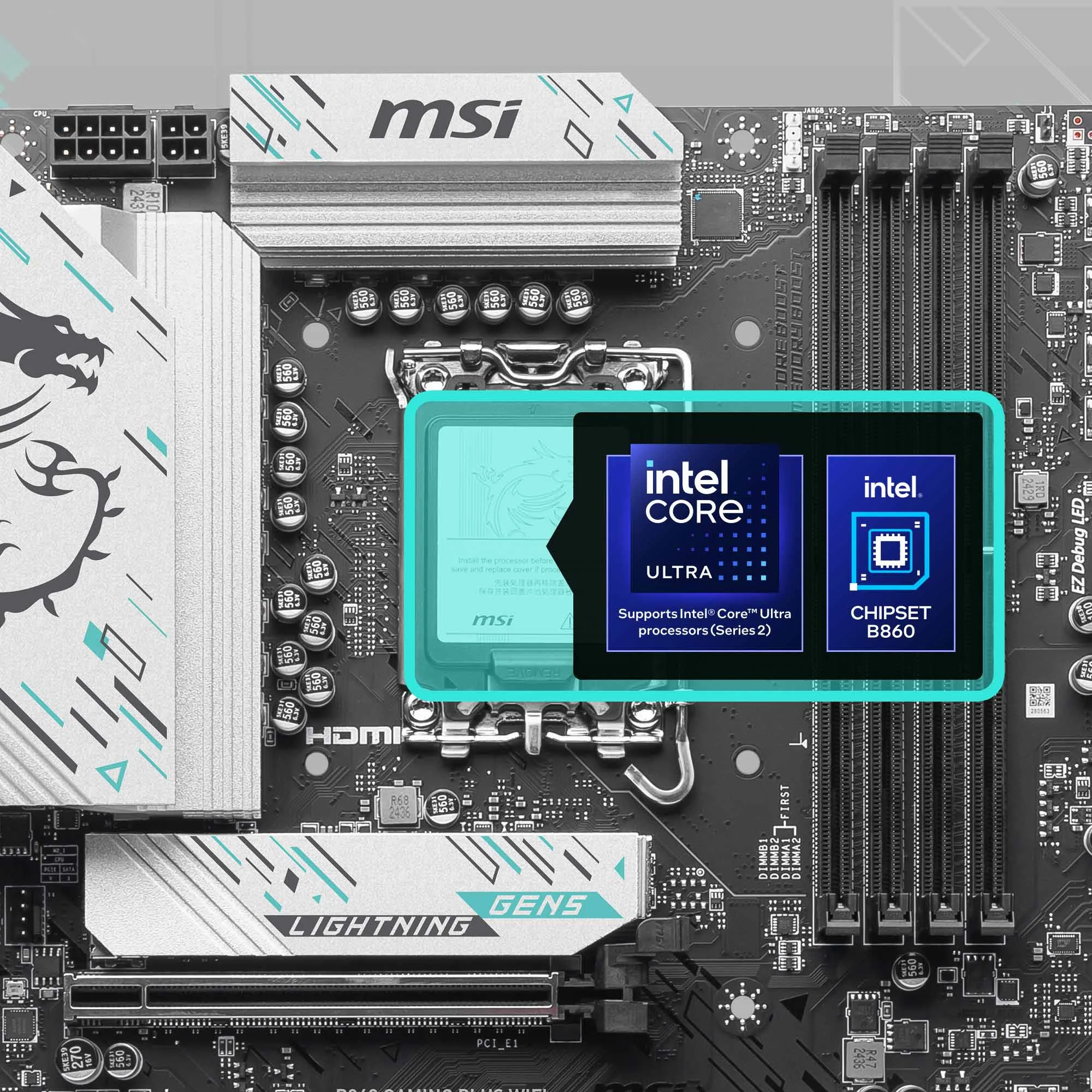 Document Intel Core Ultra (Series 2) i�lemcileri destekler B860 GAMING PLUS WIFI anakart