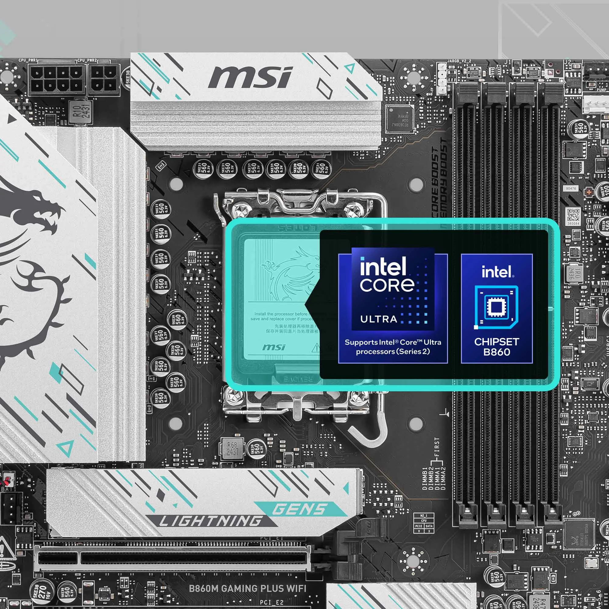 Document Intel Core Ultra (Series 2) i�lemcileri destekler B860M GAMING PLUS WIFI anakart
