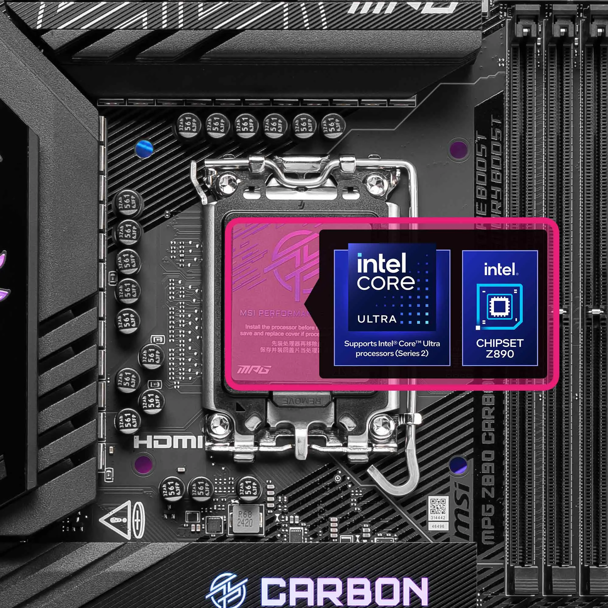 Document Intel Core Ultra (Series 2) ��lemcileri Destekler MPG Z890 CARBON WIFI anakart I