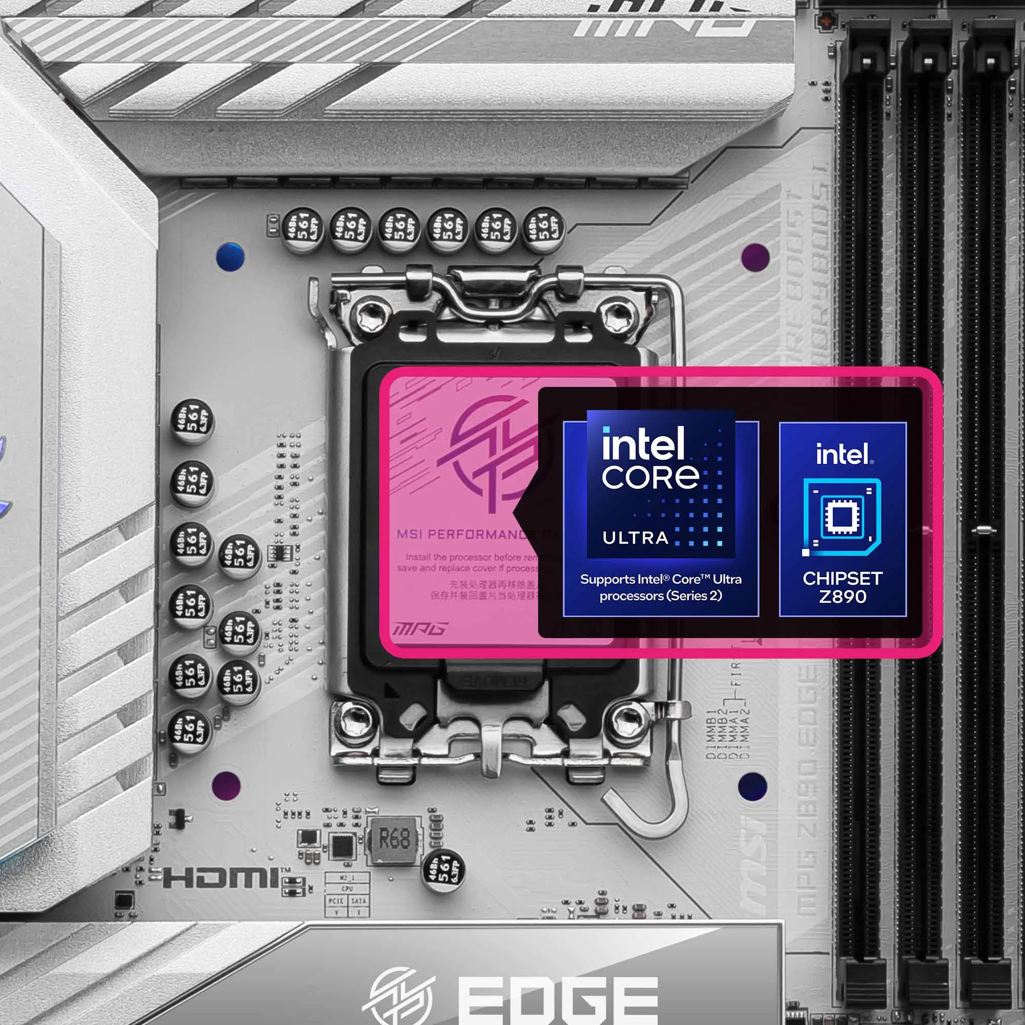 Document Intel Core Ultra (Series 2) ��lemcileri Destekler MPG Z890 EDGE TI WIFI anakart