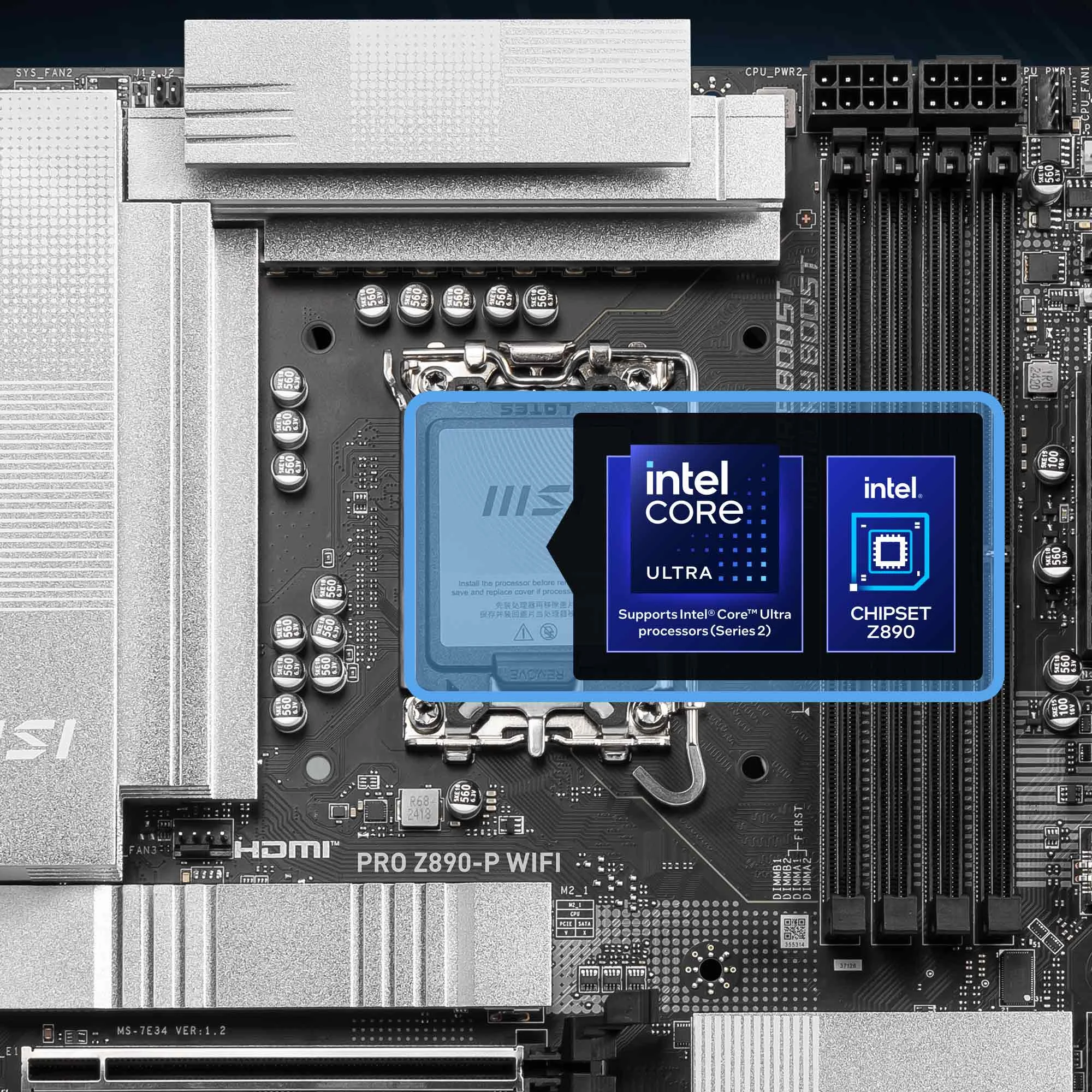 Document Intel Core Ultra (Series 2) ��lemcileri Destekler PRO Z890-P WIFI anakart Intel