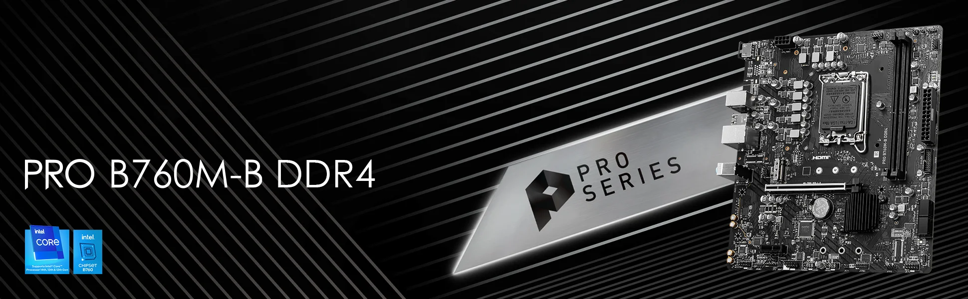 Document ��yerinizde Zerafet PRO B760M-B DDR4, Intel B760 yongasetine sahip i� odakl� bir