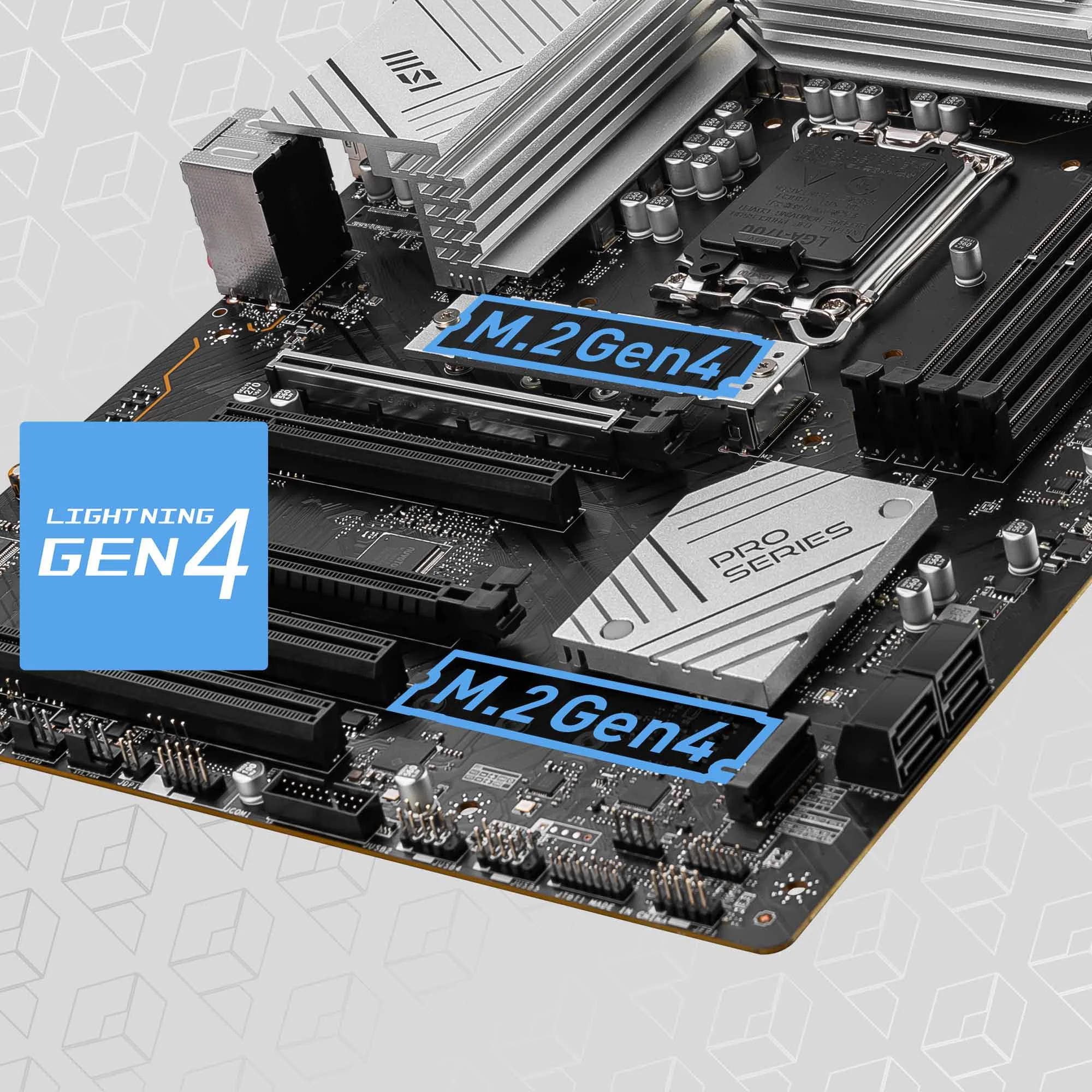Document Lightning Gen4 M.2 konnekt�rleri PRO B760-P II anakart MSI'�n Gen4 M.2 slotlar�