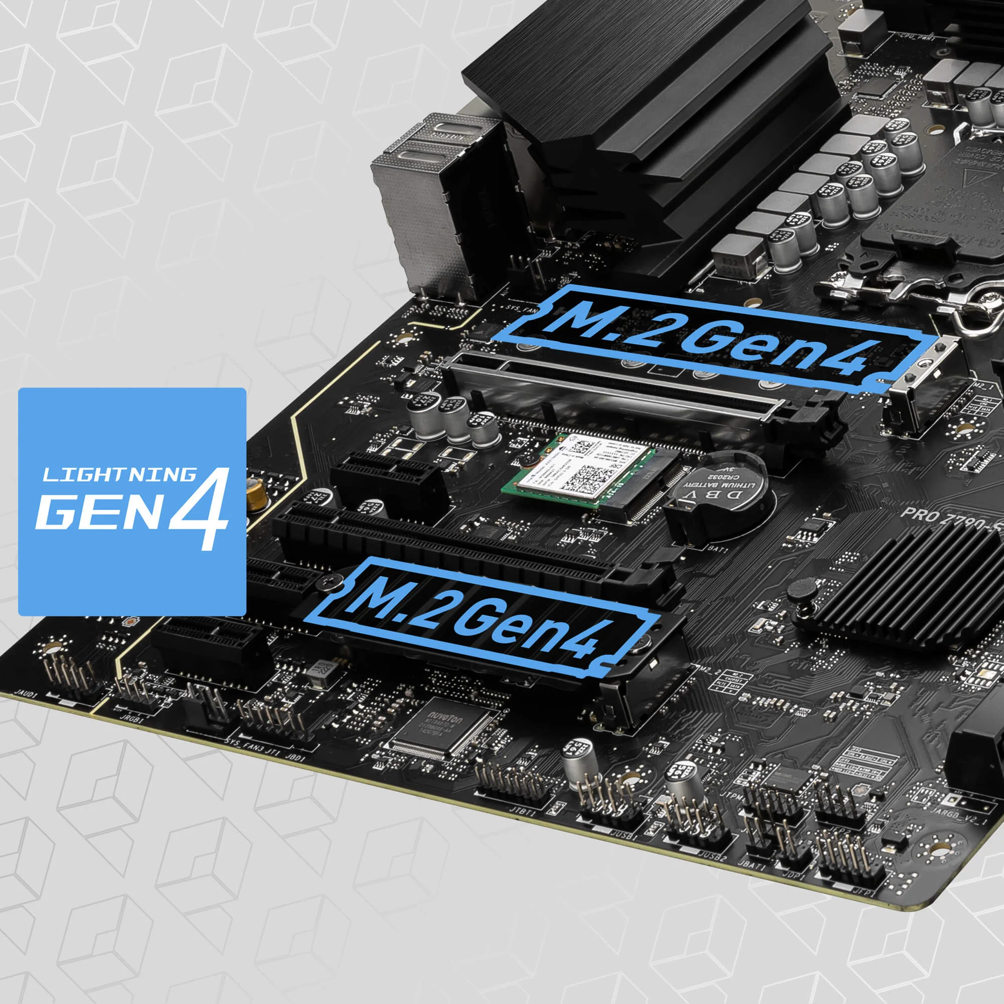 Document Lightning Gen4 M.2 Konnekt�rleri PRO Z790-S WIFI anakart, MSI'�n en yeni M.2 yuv