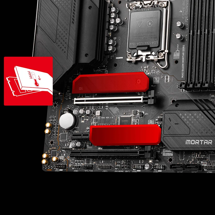 MAG B660M MORTAR DDR4 M.2 SHIELD FROZR D�nyan�n en h�zl� SSD diski bile, termal y�klenme yaz�l�m� y�ks