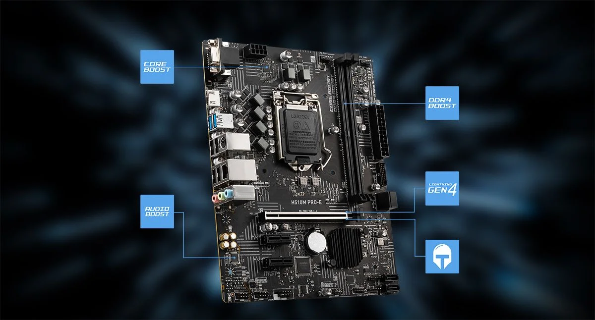MSI H510M Reseller page PRO-E MSI H510M PRO-E LIGHTNING overview