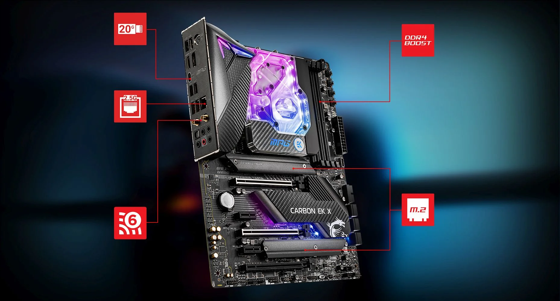 MPG Z490 CARBON EK X MSI MPG Z490 CARBON EK X LIGHTNING overview
