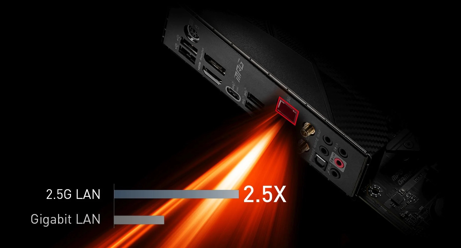 MPG Z490 CARBON EK X MSI MPG Z490 CARBON EK X MAXIMIUM DATA TRANSFER WITH 2.5G LAN