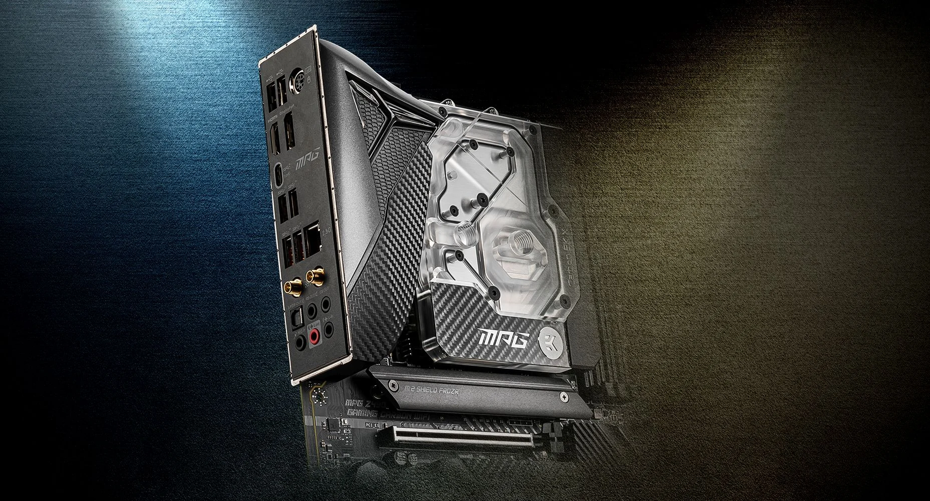 MPG Z490 CARBON EK X MSI MPG Z490 CARBON EK X PRE-INSTALLED IO SHIELDING