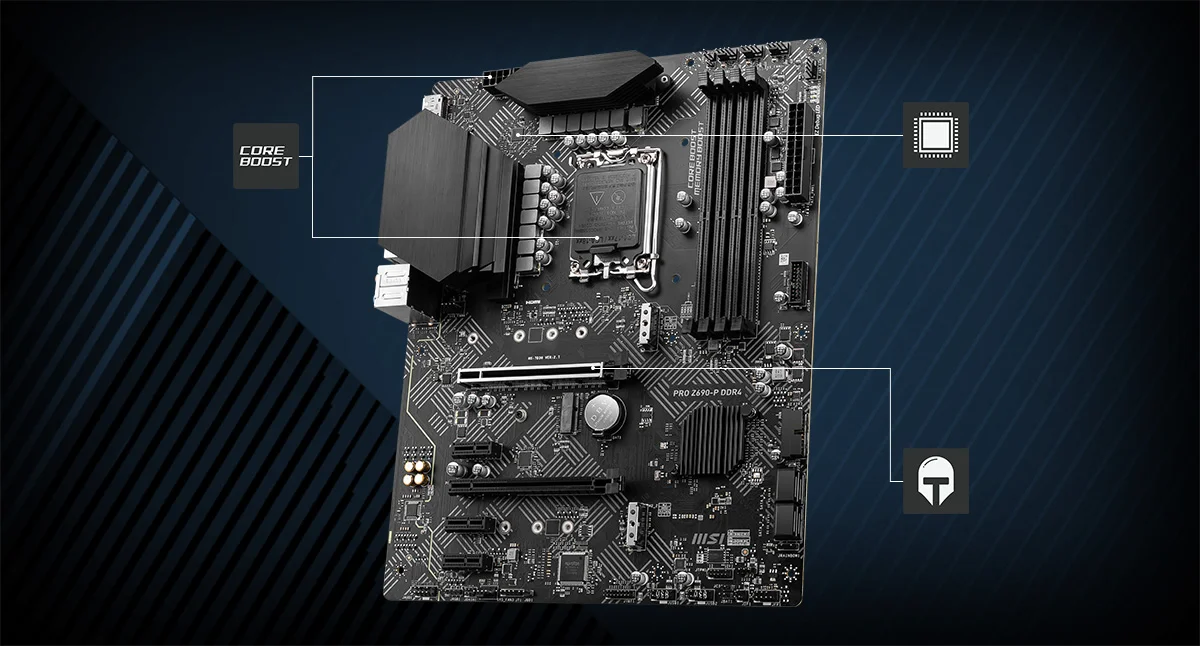 MSI PRO Z690 Reseller page -P DDR4 MSI PRO Z690-P DDR4 CORNERSTONE overview