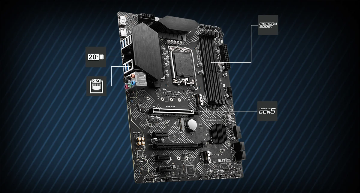 MSI PRO Z690 Reseller page -P DDR4 MSI PRO Z690-P DDR4 LIGHTNING overview
