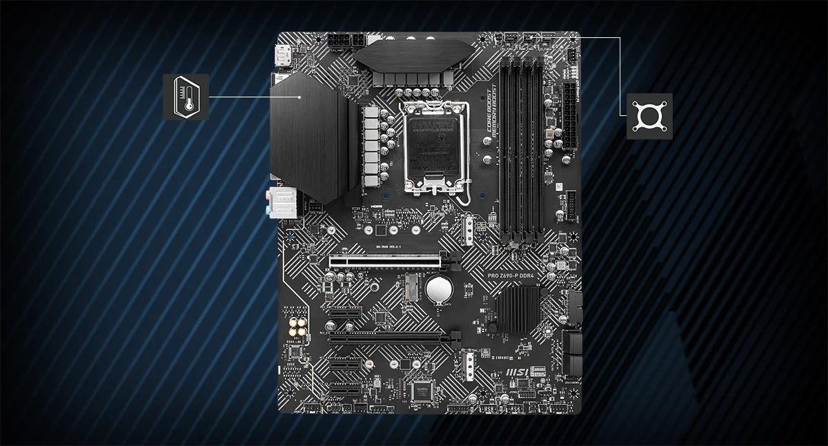 MSI PRO Z690 Reseller page -P DDR4 MSI PRO Z690-P DDR4 THERMAL overview
